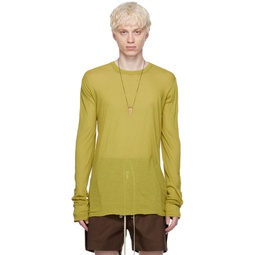 Yellow Basic Long Sleeve T Shirt 232232M213096
