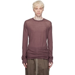 Purple Basic Long Sleeve T Shirt 232232M213097