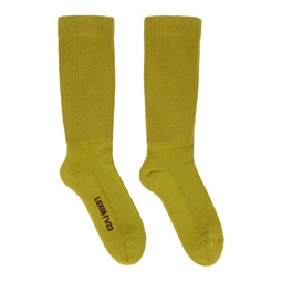 Yellow Logo Socks 232232M220002