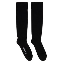 Black Knee High Socks 232232M220009