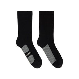 Black   Off White Glitter Socks 232232M220011