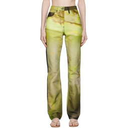 Green Printed Jeans 232238F069002