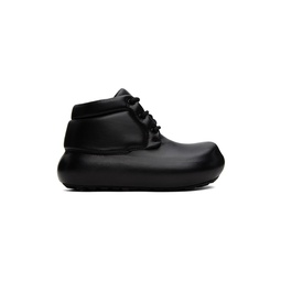 Black Padded Ankle Boots 232249F113003