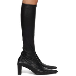 Black Pointed Toe Tall Boots 232249F115001