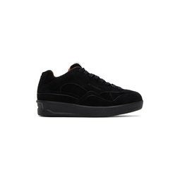 Black Paneled Sneakers 232249M237005