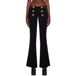 Black Buttoned Trousers 232251F087001