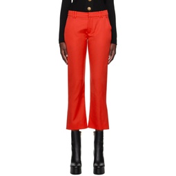 Red Flared Trousers 232251F087007