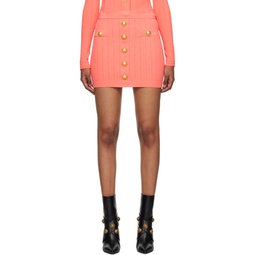 Pink Button Miniskirt 232251F090009