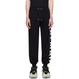 Black Printed Sweatpants 232251M190005