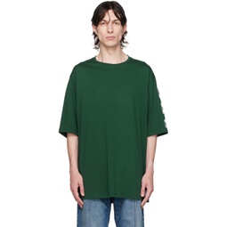 Green Printed T Shirt 232251M213012