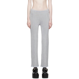 Silver Fitted Lounge Pants 232252F086000