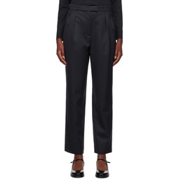 Navy Marion Trousers 232252F087009