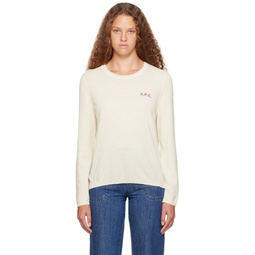 Off White Embroidered Sweater 232252F096001