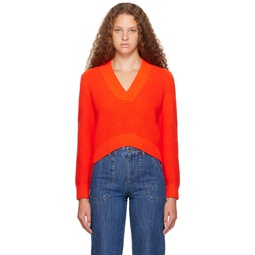 Orange Harmony Sweater 232252F100002