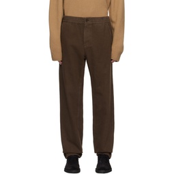 Brown Chuck Trousers 232252M191012