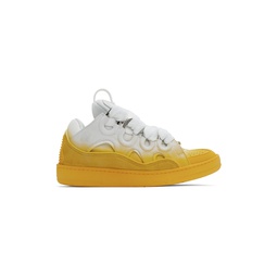 Yellow   White Curb Sneakers 232254M237002