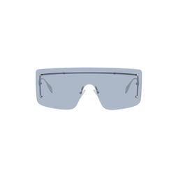 Silver Spike Studs Mask Sunglasses 232259F005017
