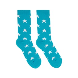 Blue Terry Stars Socks 232260F076000