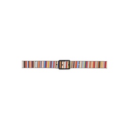 Multicolor Signature Stripe Reversible Belt 232260M131008