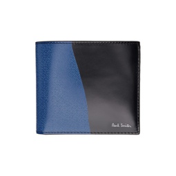 Black   Blue Rug Print Wallet 232260M164011