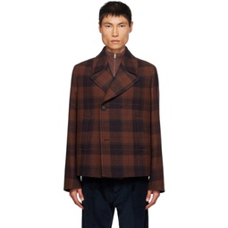 Red Check Coat 232260M176003