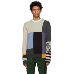Multicolor Patchwork Sweater 232260M201005