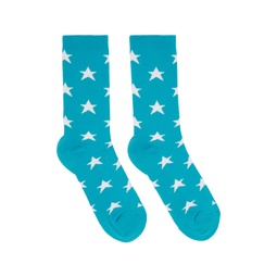 Blue Terry Stars Socks 232260M220009