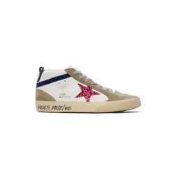 Taupe   White Mid Star Sneakers 232264F127015