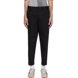 Black Creased Trousers 232264M191001