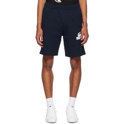 Navy Relaxed Fit Shorts 232268M193003