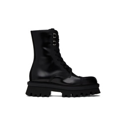 Black Combat Boots 232270F114003