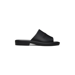 Black Embossed Sandals 232270F124002