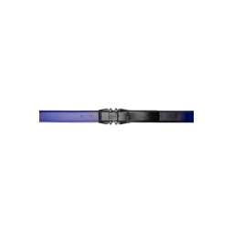 Reversible Blue   Black Gancini Belt 232270M131051