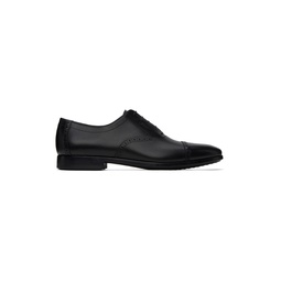 Black Perforated Oxfords 232270M225000
