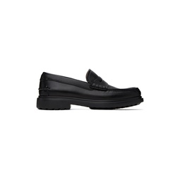 Black Leather Loafers 232270M231000