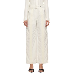 White Belted Trousers 232283F087000