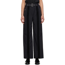 Black Belted Trousers 232283F087007