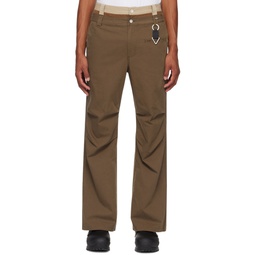 Brown Double Waist Trousers 232299M191009