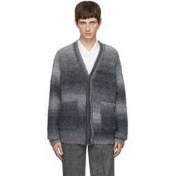Gray Inflated Cardigan 232304M200000