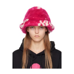 Pink Jacquard Bucket Hat 232308F015001
