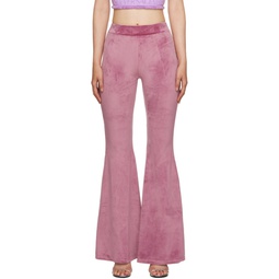 Pink Flared Trousers 232308F087007