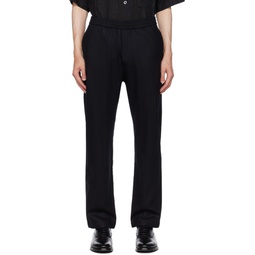 Black Pleated Trousers 232313M191014