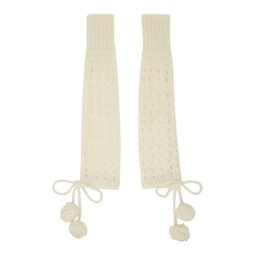 Off White Lacework Arm Warmers 232314F012001