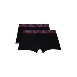 Two Pack Black Boxers 232314M216001