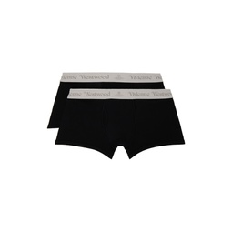 Two Pack Black Boxers 232314M216004