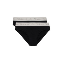 Two Pack Black Briefs 232314M217000