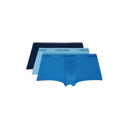 Three Pack Blue Low Rise Boxers 232325M216017
