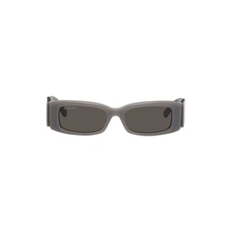Gray Rectangular Sunglasses 232342F005026
