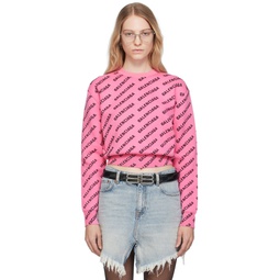 Pink Mini Allover Sweater 232342F096000