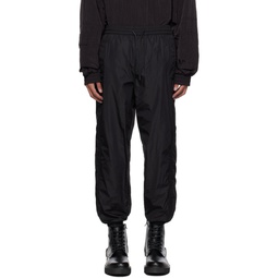 Black Embroidered Track Pants 232343M190002